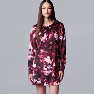 Simply Vera Vera Wang Super Duper Soft Velour Sleepshirt With Pockets XXL